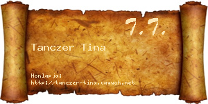 Tanczer Tina névjegykártya